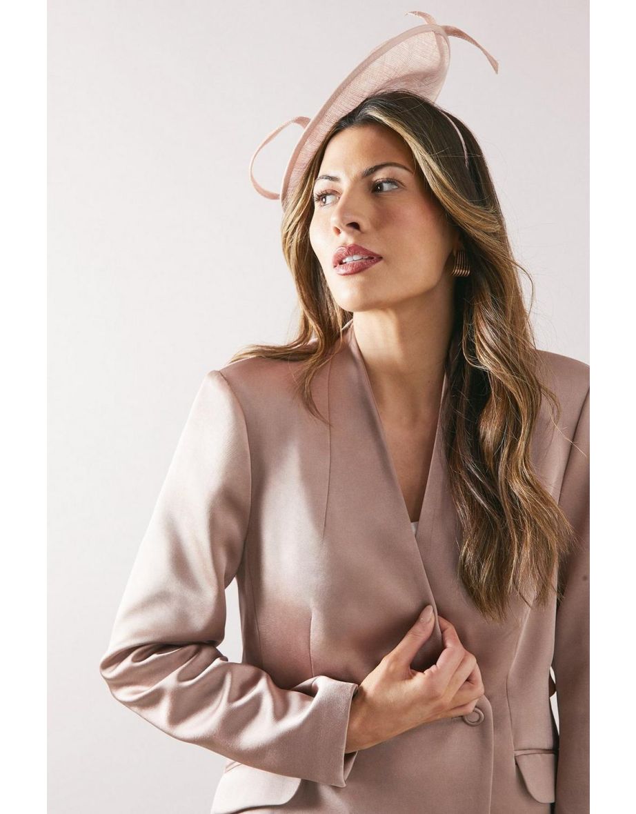 Collarless Double Breasted Blazer - 3