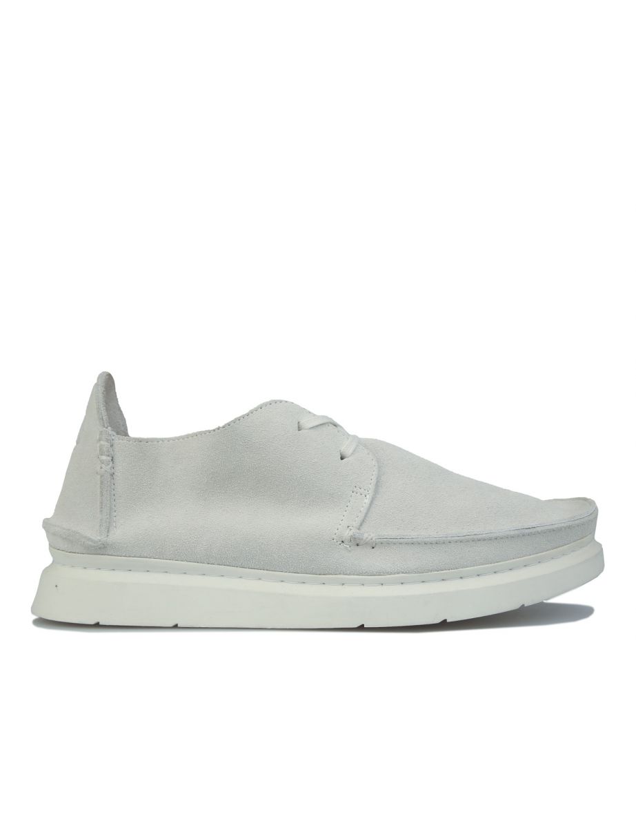 clarks originals seven white suede