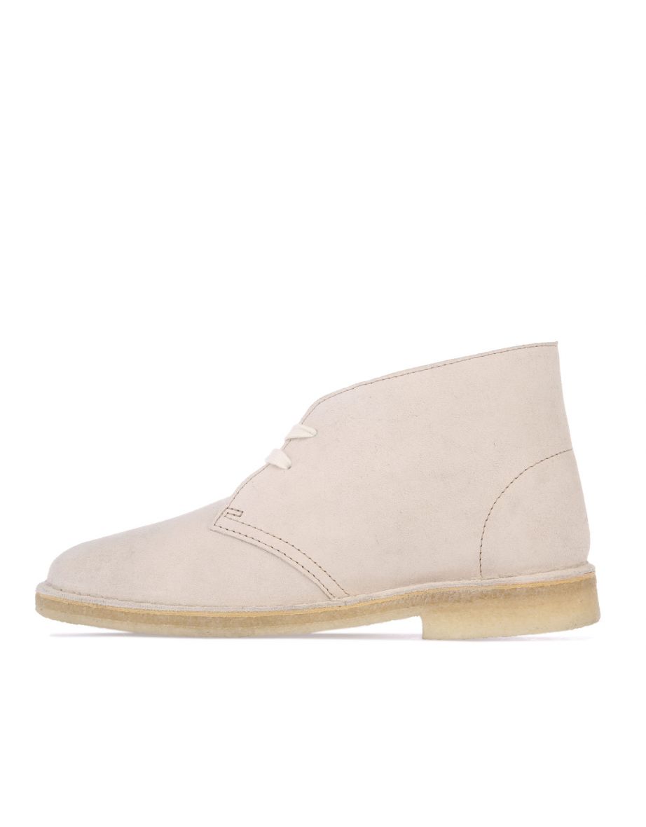 Women's Clarks Originals Desert Boots in White - 5