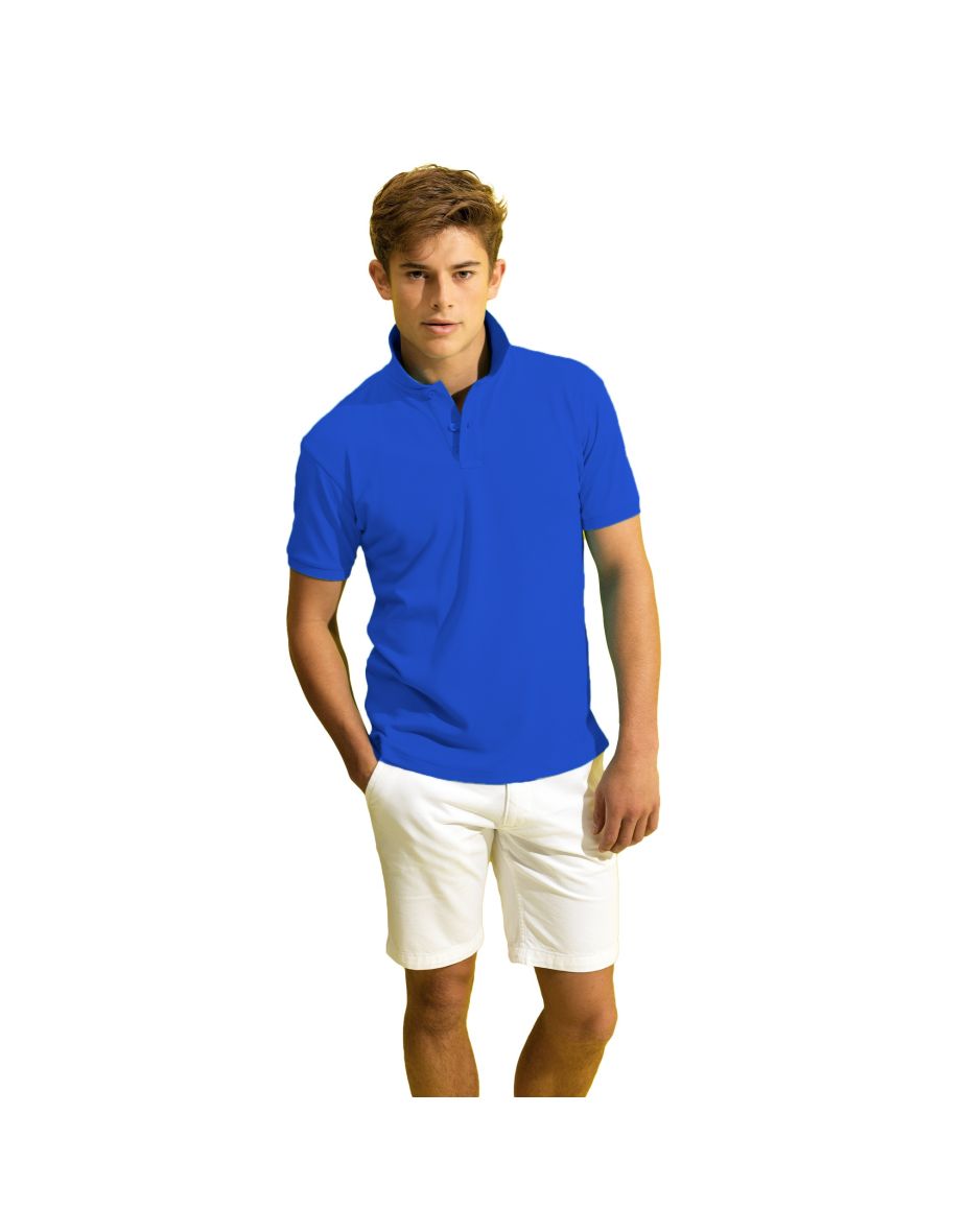 Asquith & Fox Mens Super Smooth Knit Polo Shirt - Bright Royal - 1
