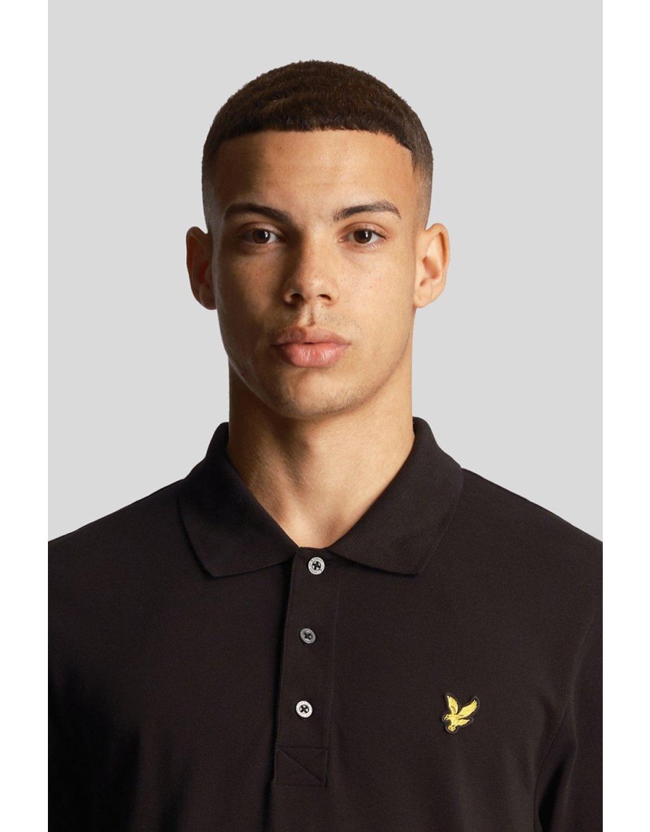 Plain Polo Shirt Jet Black - 3