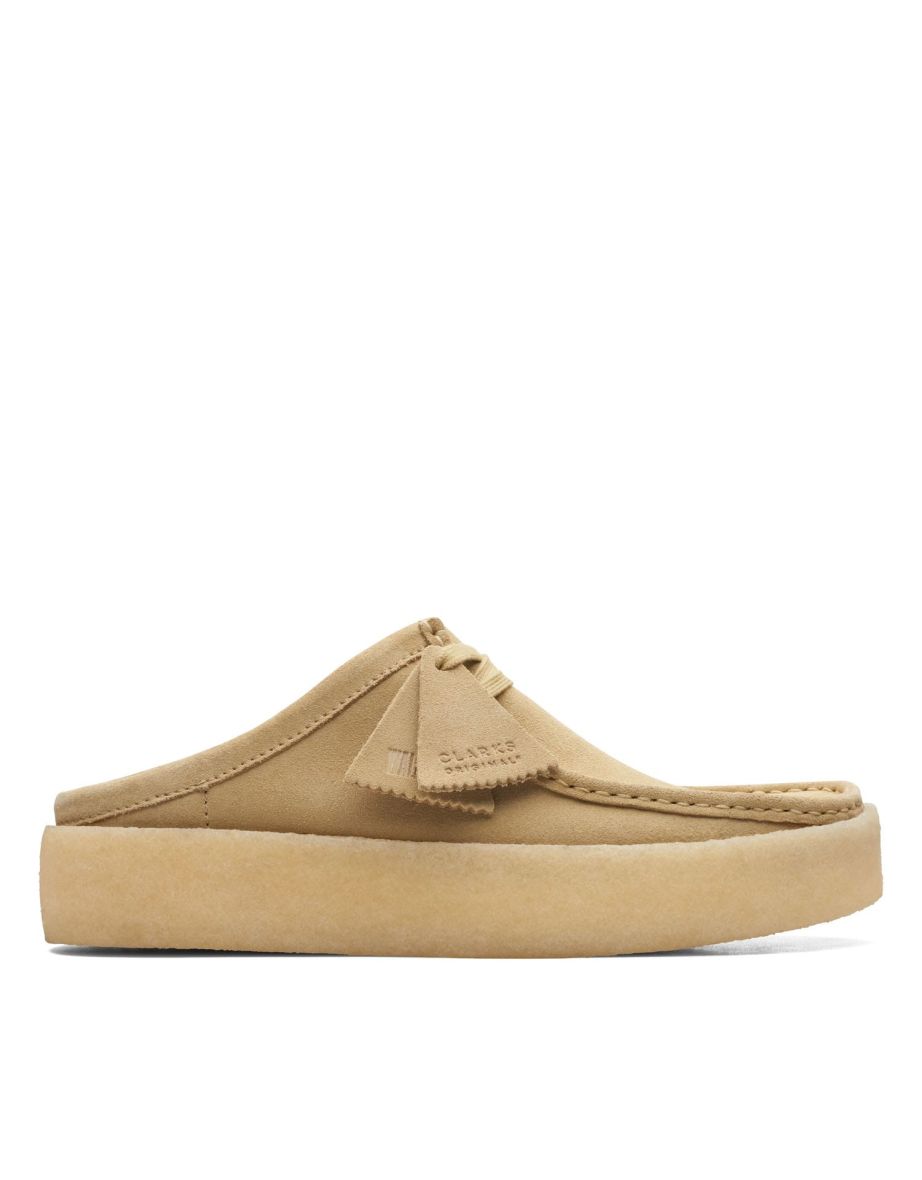 Men's Clarks Wallabee Cup Suede Shoes in Brown