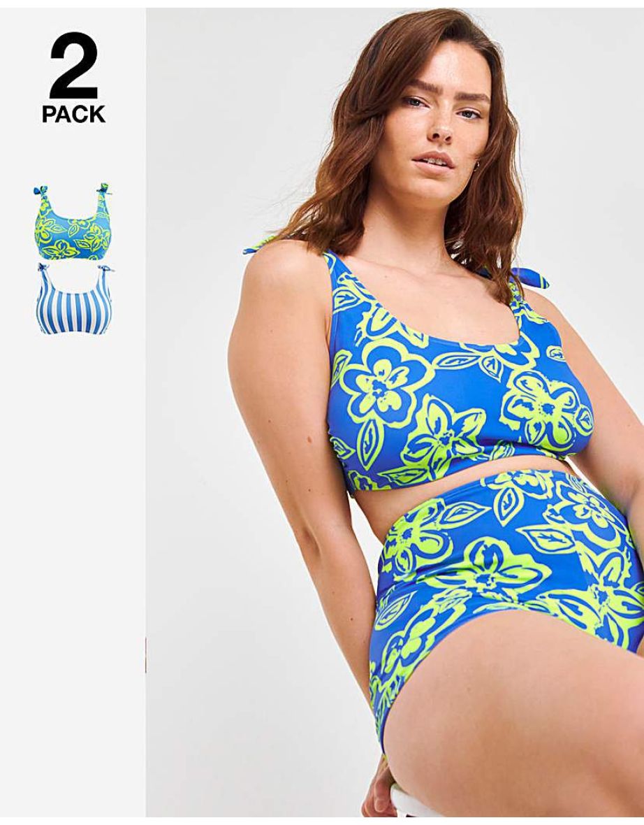 Value 2 Pack Crop Bikini Tops