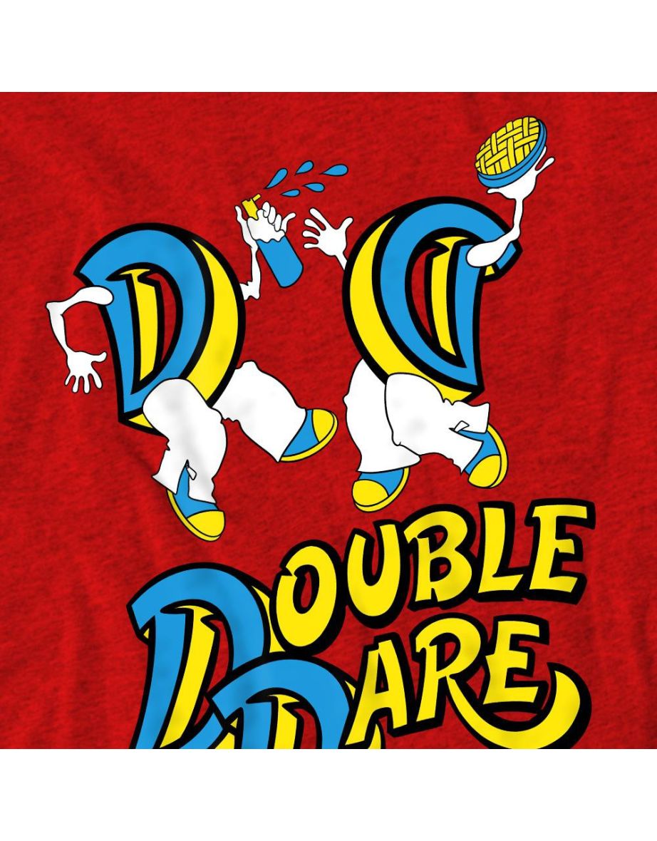 Double Dare Unisex Adult Vintage Logo T-Shirt - Red - 3