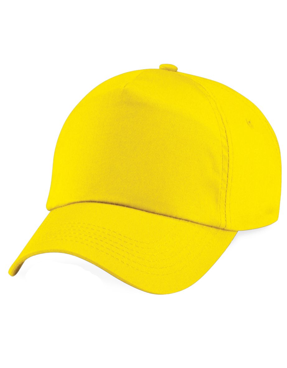 Beechfield Unisex Plain Original 5 Panel Baseball Cap - Yellow - 2