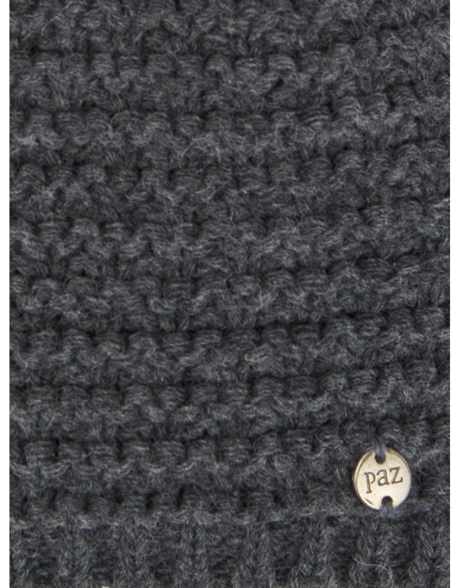 Baby Wool Knit Pom Pom Hat in Grey - 2