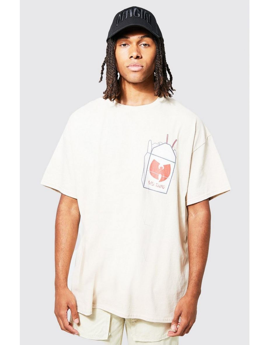 Oversized Wu-tang Ramen License T-shirt - sand