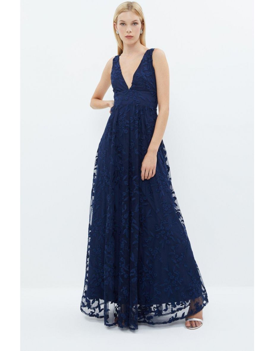 Embroidered full skirt maxi dress outlet coast