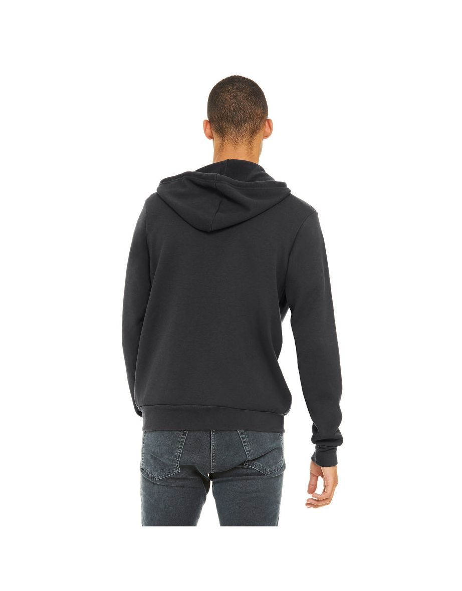 Bella + Canvas Adults Unisex Full Zip Hoodie - Dark Grey - 3