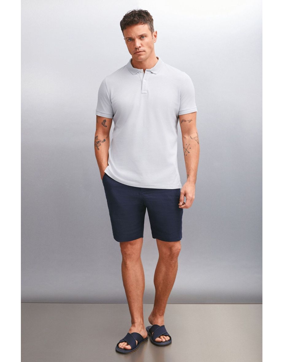 MARTEN Men's 100% Cotton Short Sleeve Regular Fit Gray Polo Neck T-shirt