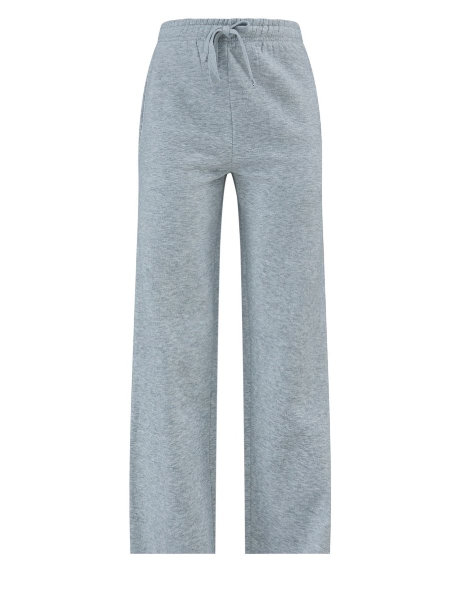 Ash Grey Wide Leg Oversized Joggers - 4