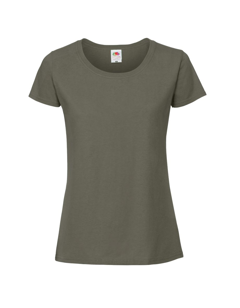 Fruit Of The Loom Womens/Ladies Ringspun Premium T-Shirt - Deep Green