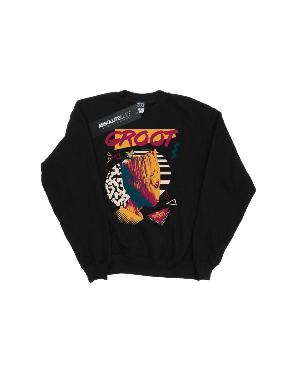 Marvel Girls Guardians Of The Galaxy Vol. 2 80s Groot Sweatshirt - Black