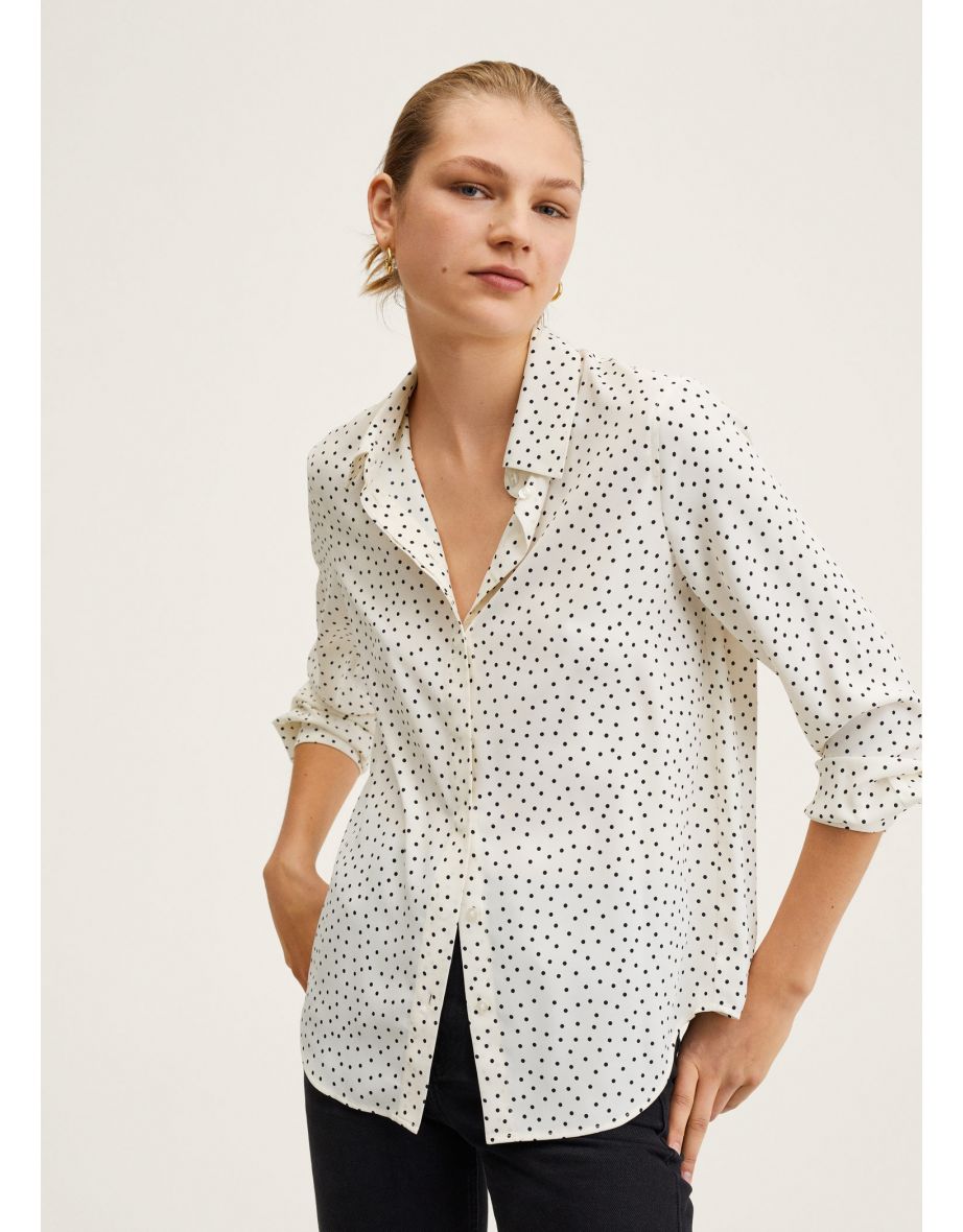 mango printed flowy shirt