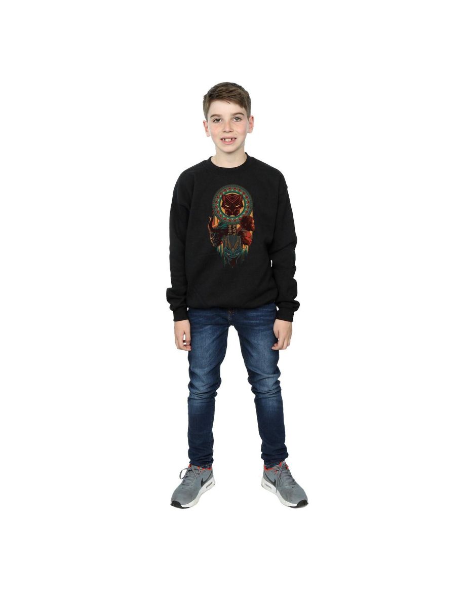 Marvel Boys Black Panther Totem Sweatshirt - Black - 3