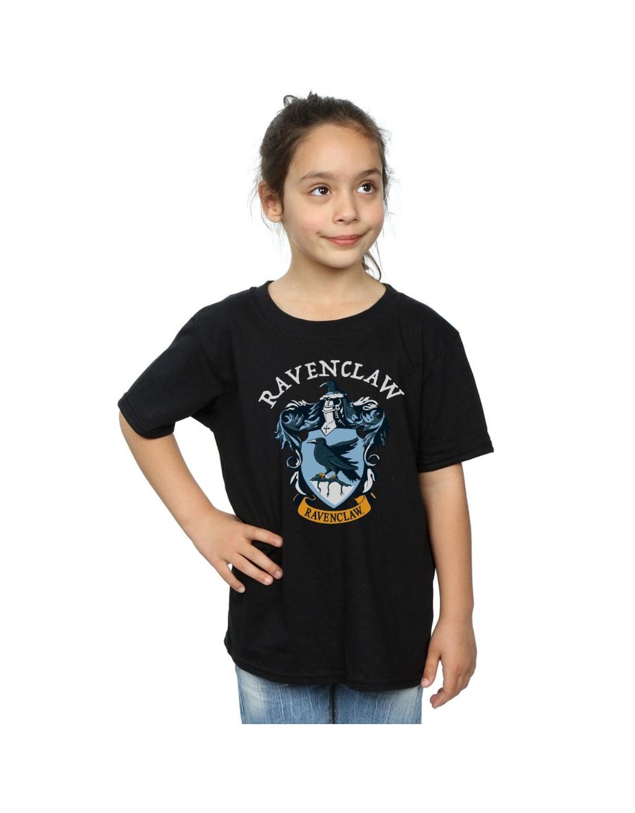 Harry Potter Girls Ravenclaw Cotton T-Shirt - Black