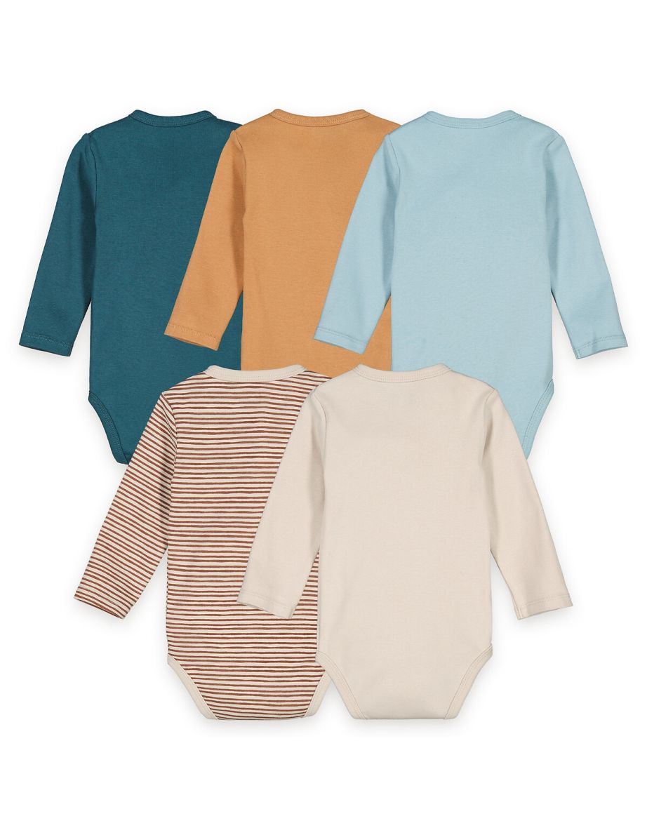 Pack of 5 Wrapover Bodysuits in Cotton - 2
