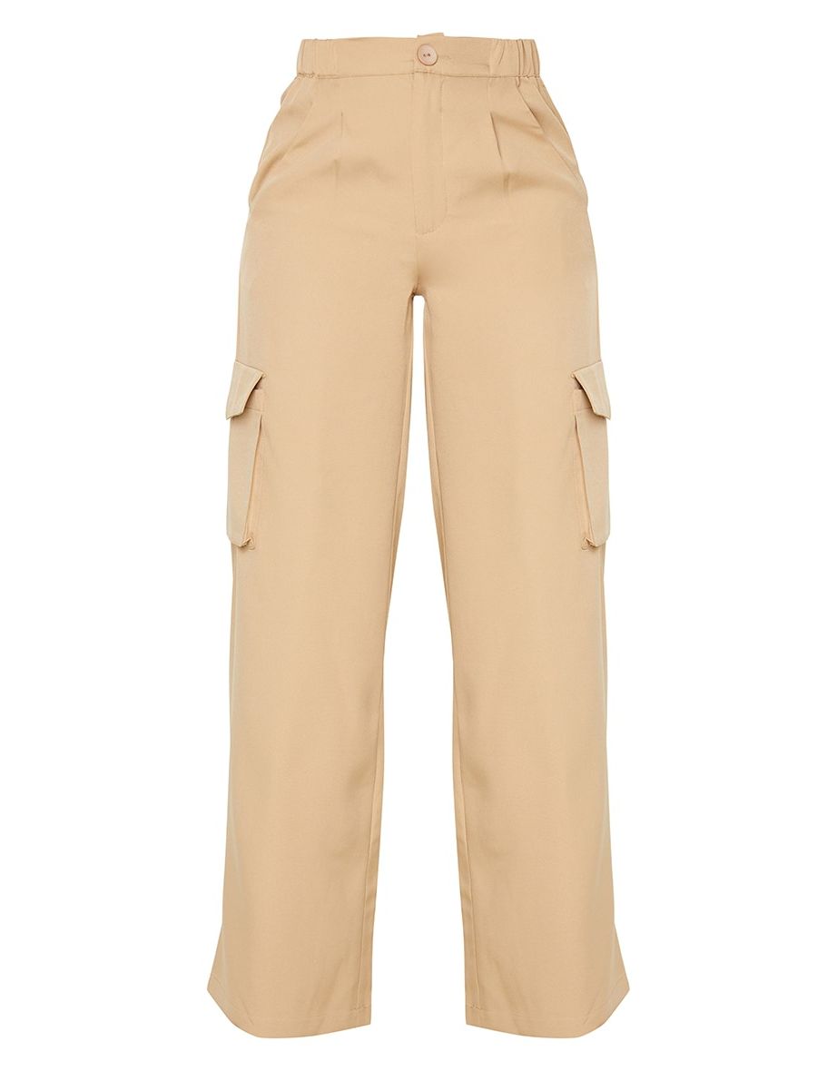 Petite Khaki Tailored Utility Trousers - 4