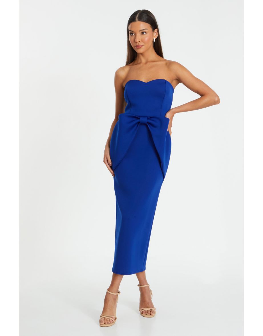 Royal Blue Bandeau Midaxi Dress