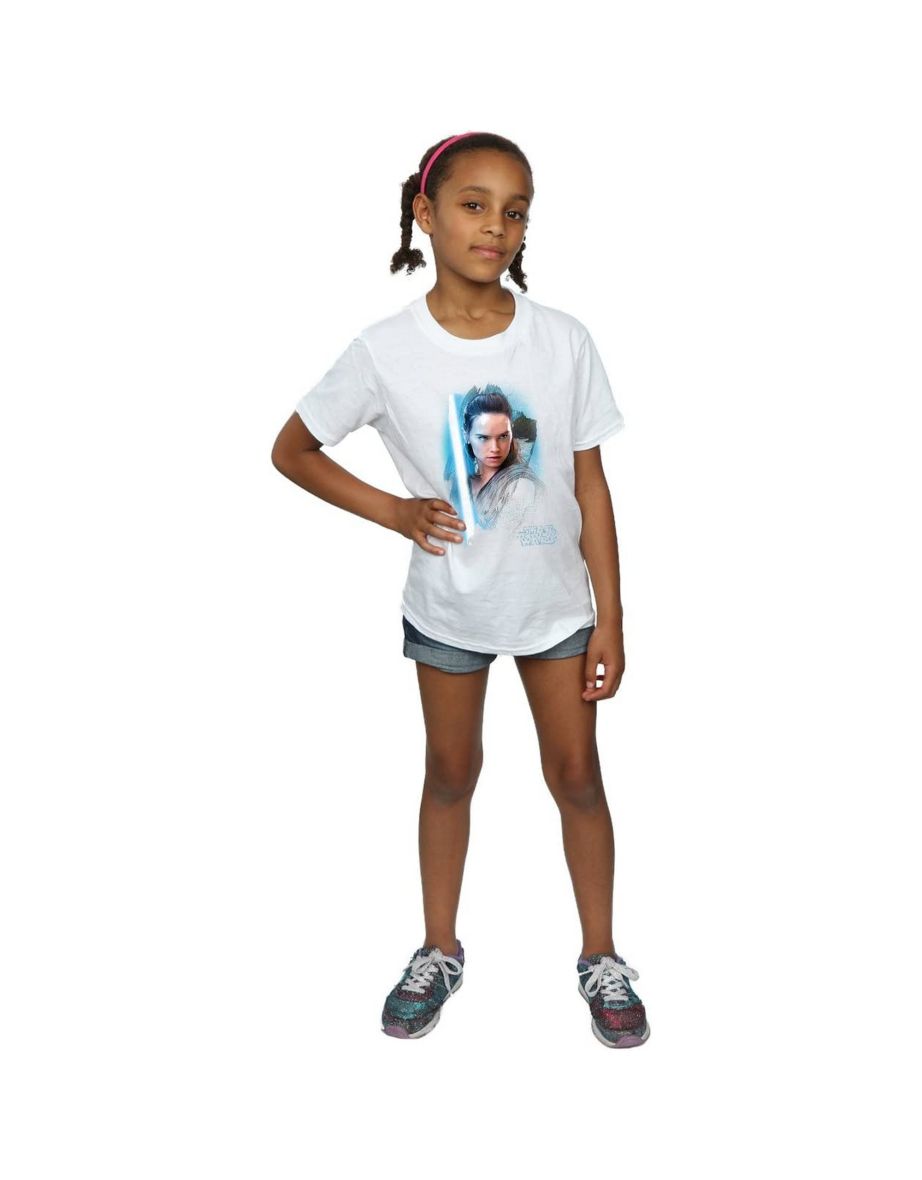 Star Wars: The Last Jedi Girls Rey Brushed Cotton T-Shirt - White - 2