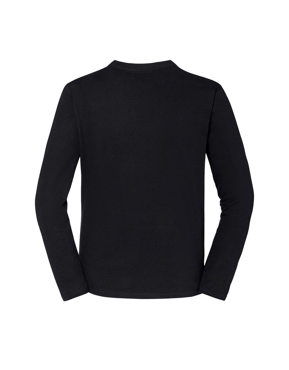 Fruit of the Loom Mens Iconic 195 Premium Ringspun Cotton Long-Sleeved T-Shirt - Black - 1