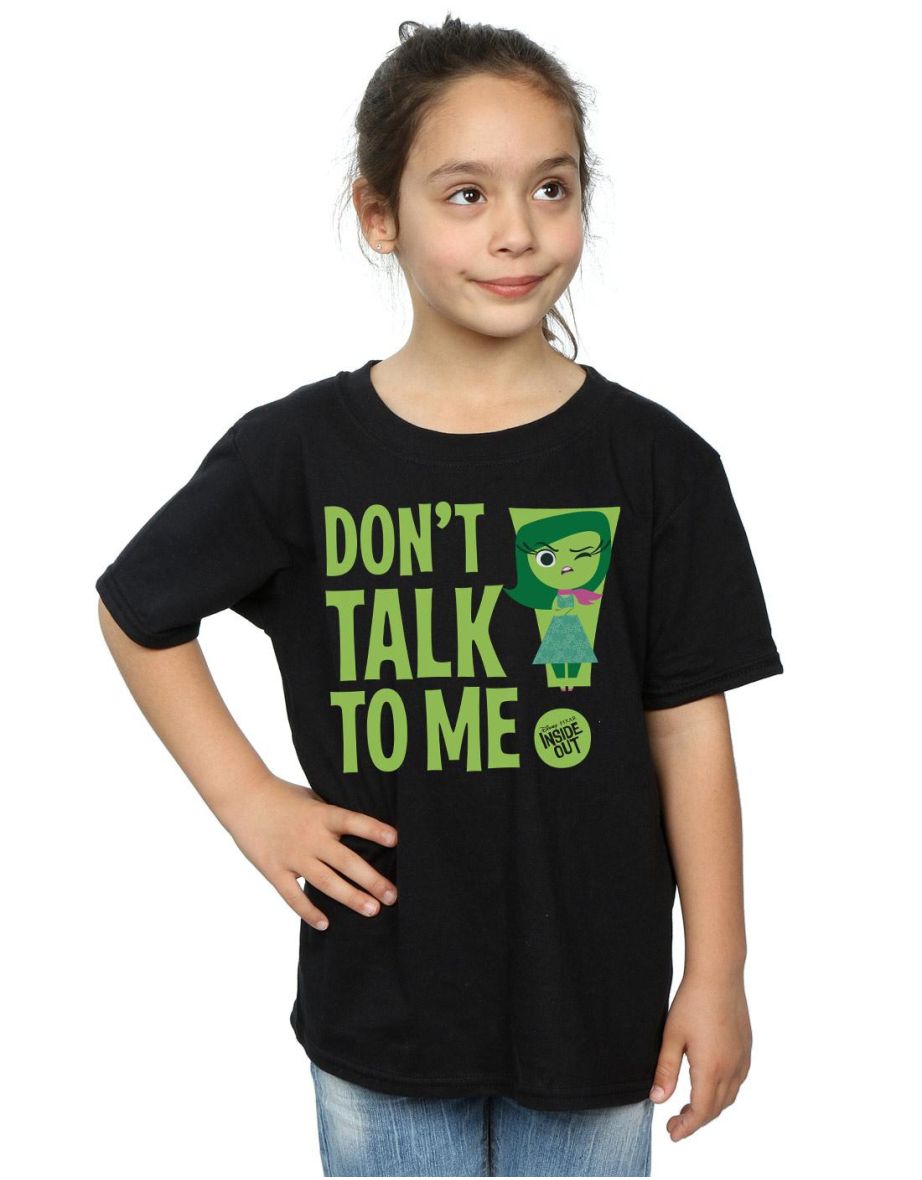 Inside Out Girls Don´t Talk To Me Cotton T-Shirt - Black