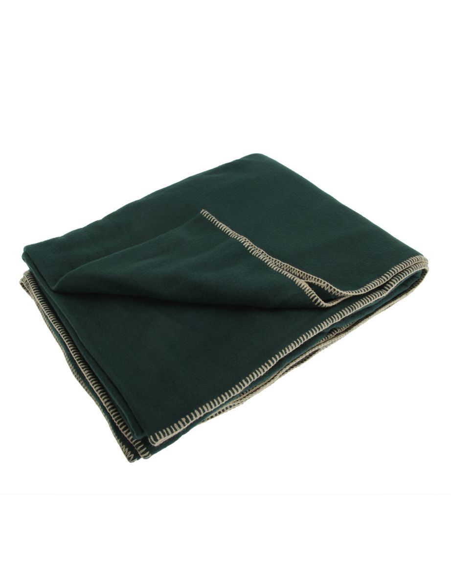 Result Plain Warm Outdoor Fleece Blanket (330gsm) - Forest Green