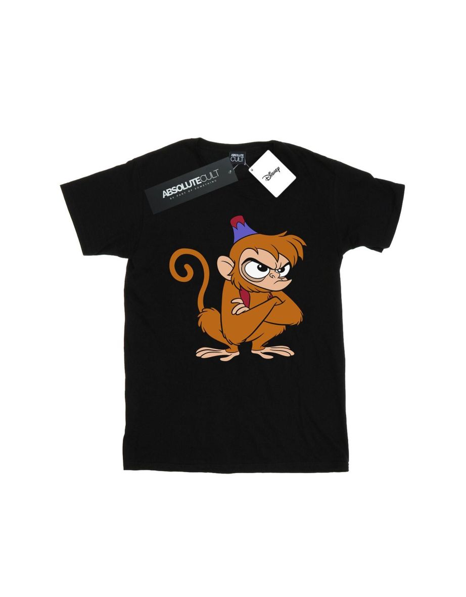 Disney Mens Aladdin Angry Abu T-Shirt - Black