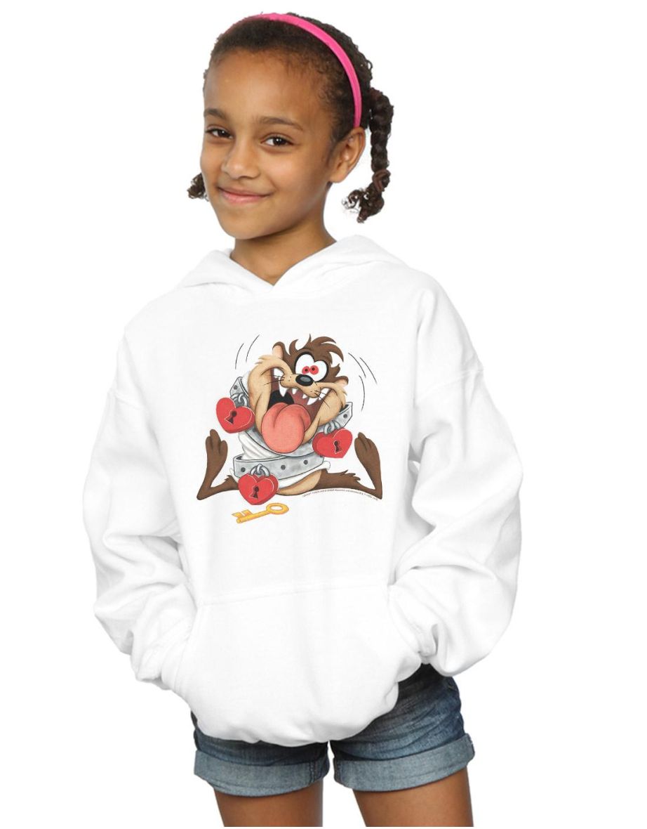 Looney Tunes Girls Taz Valentine´s Day Madly In Love Hoodie - White
