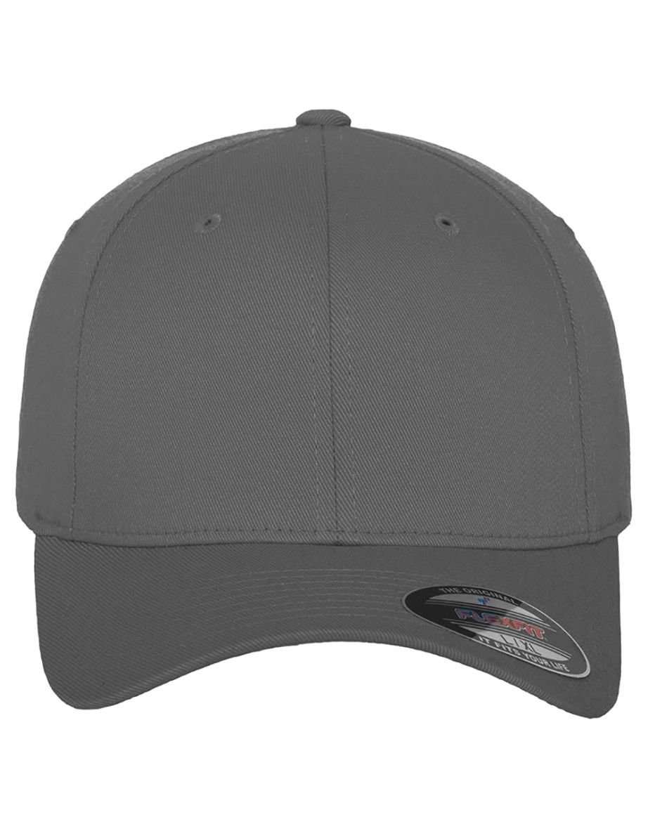 Yupoong Mens Flexfit Fitted Baseball Cap - Grey - 2