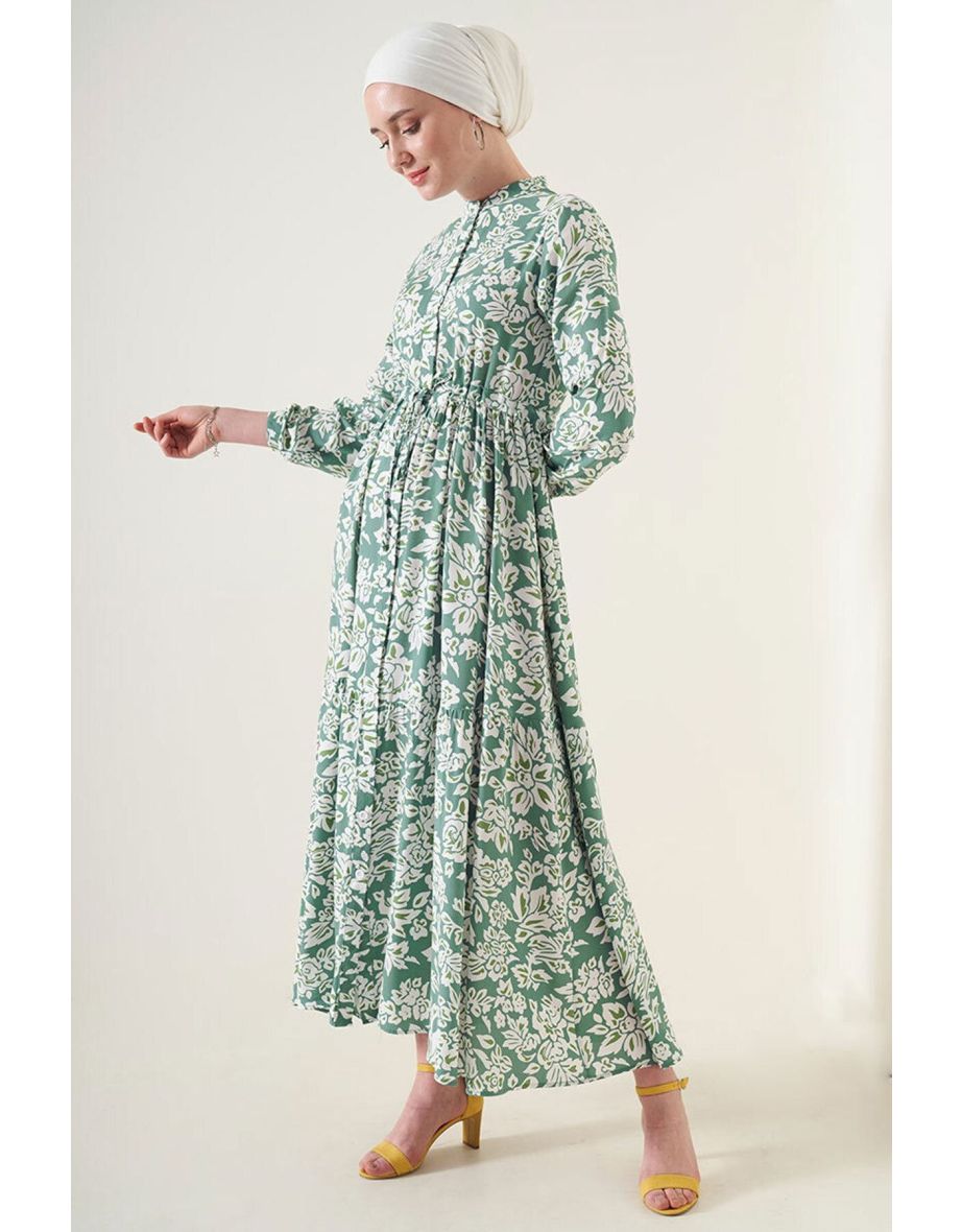 Patterned Collar Dress