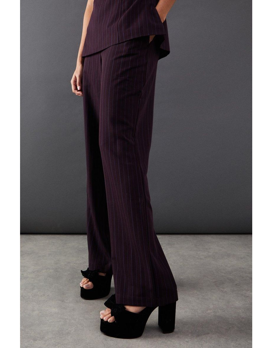 Premium Pinstripe Low Rise Tailored Trouser - 3