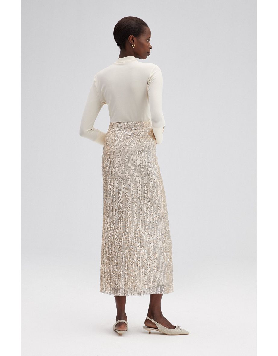 SEQUIN PENCIL SKIRT - 3