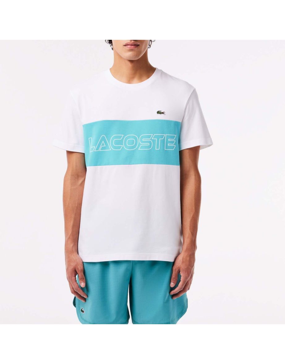 Men's Lacoste Regular Fit Colourblock Print T-Shirt in other