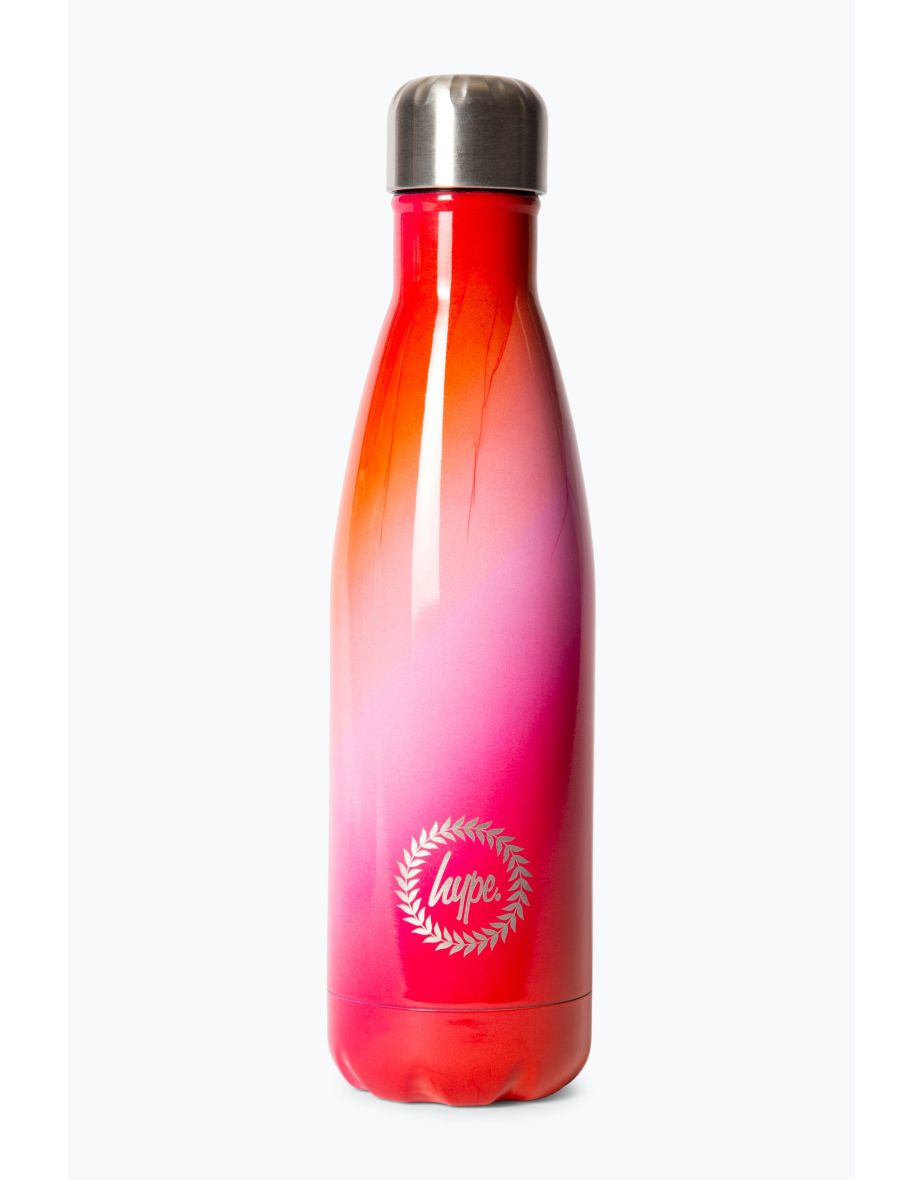 HYPE UNISEX MULTI PINK ORANGE GRADIENT  WATER BOTTLE