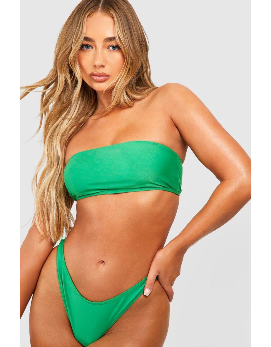 Essentials Bandeau Tube Bikini Top - green