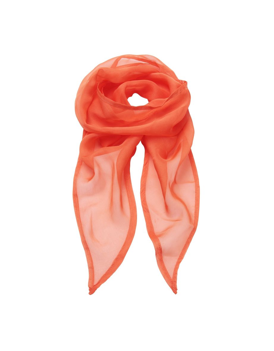 Premier Ladies/Womens Work Chiffon Formal Scarf - Orange