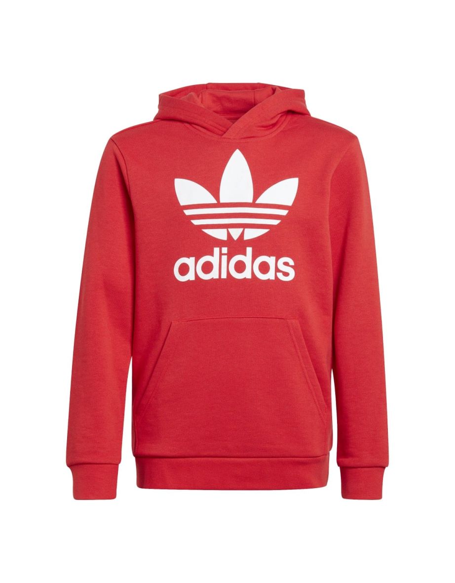 Boy's adidas Originals Juniors Trefoil Hoodie in Red
