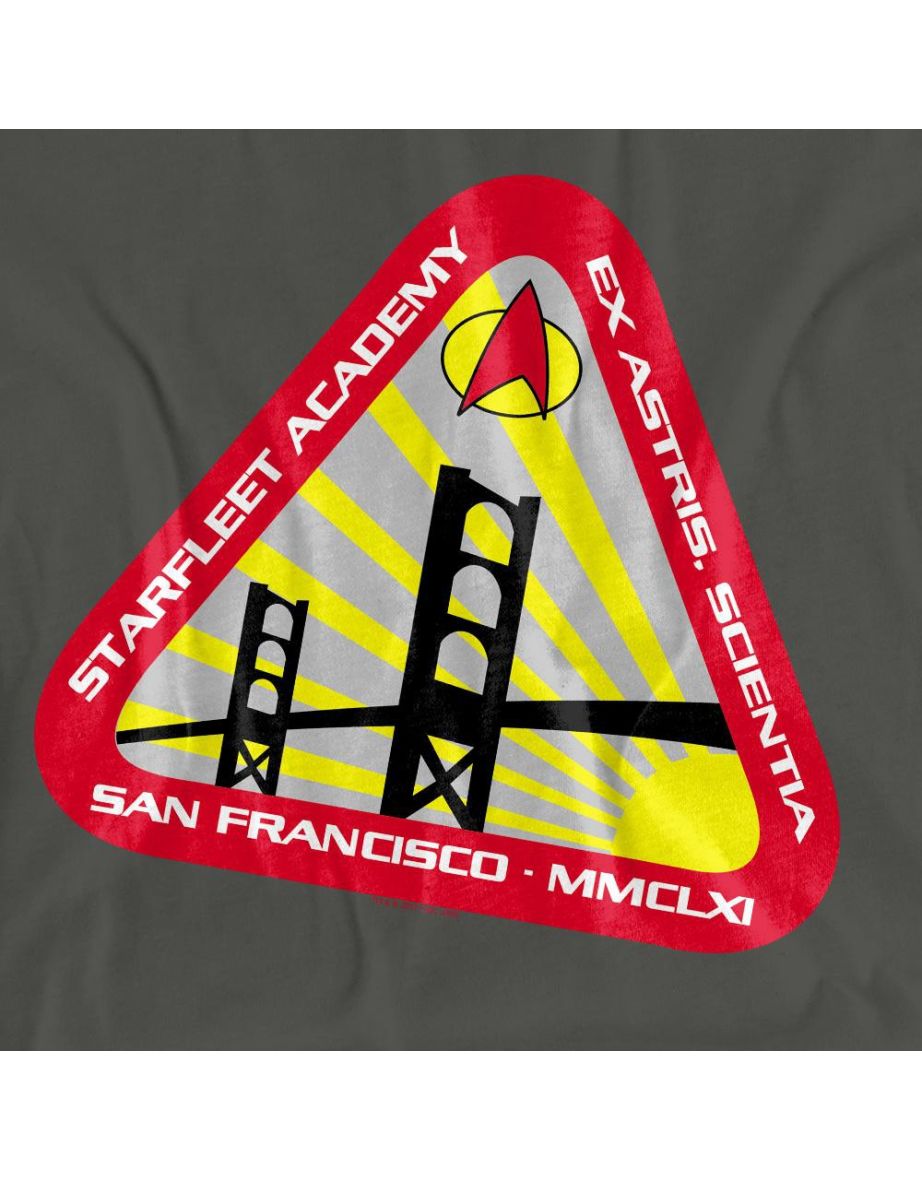 Star Trek Unisex Adult Starfleet Academy T-Shirt - Charcoal - 3