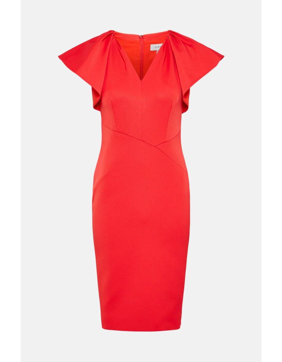 Ruffle Sleeve Shift Dress - 3