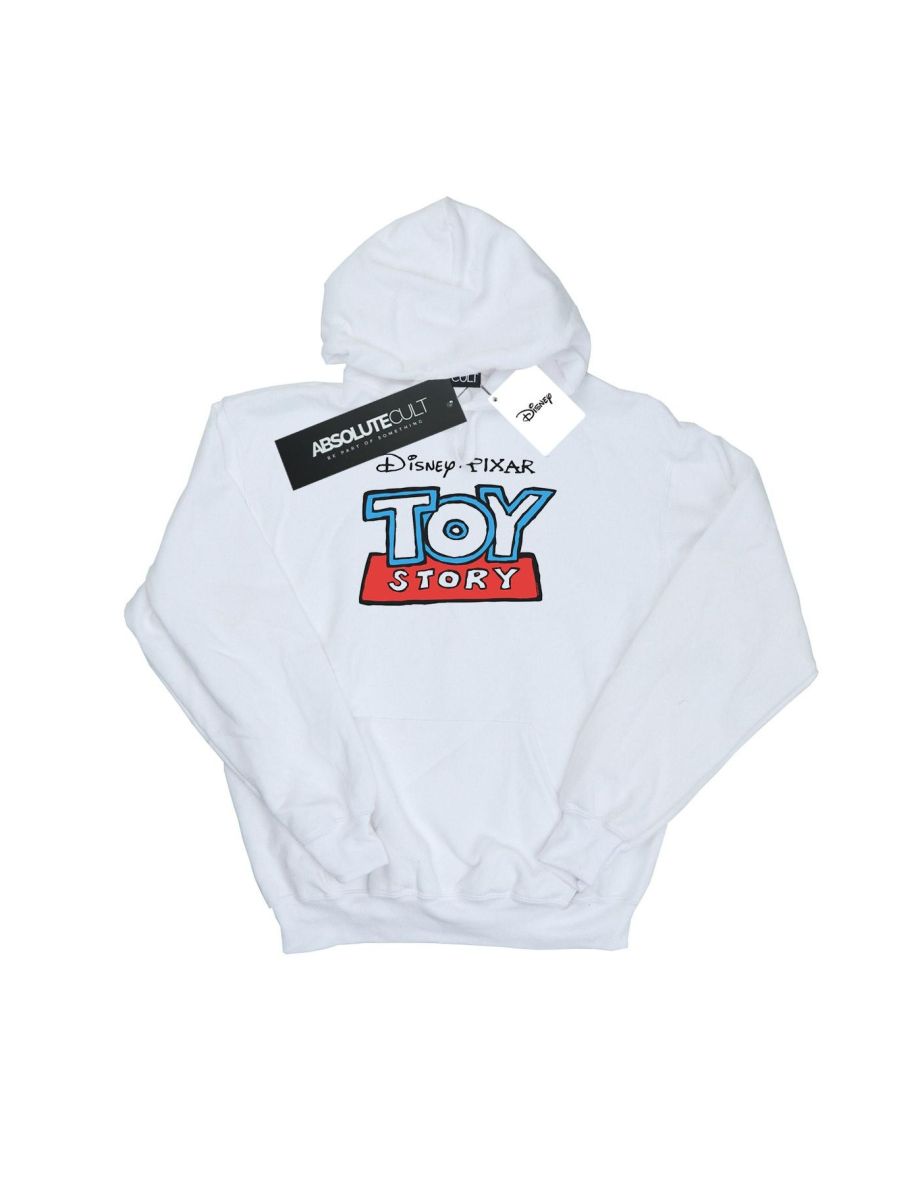 Disney Mens Toy Story Cartoon Logo Hoodie - White