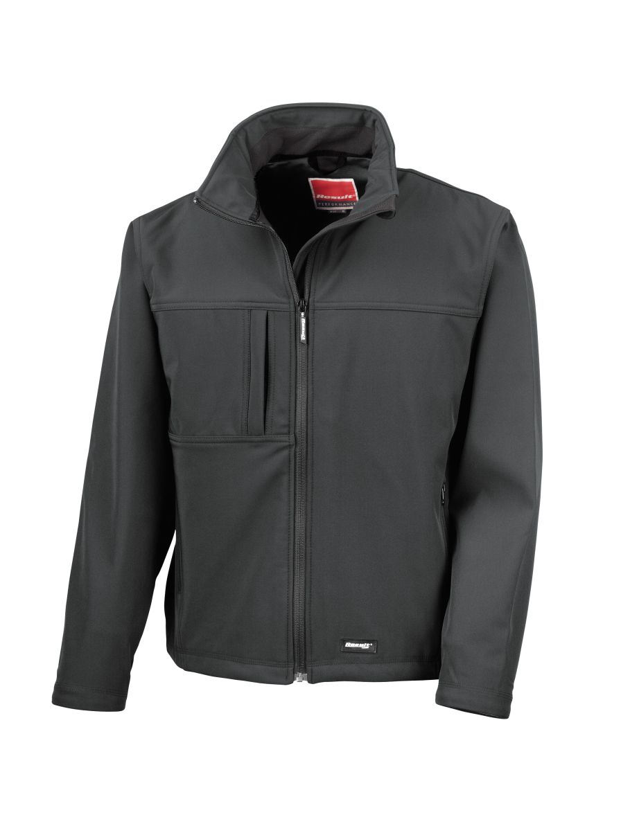 Result Mens Softshell Premium 3 Layer Performance Jacket (Waterproof, Windproof & Breathable) - Black
