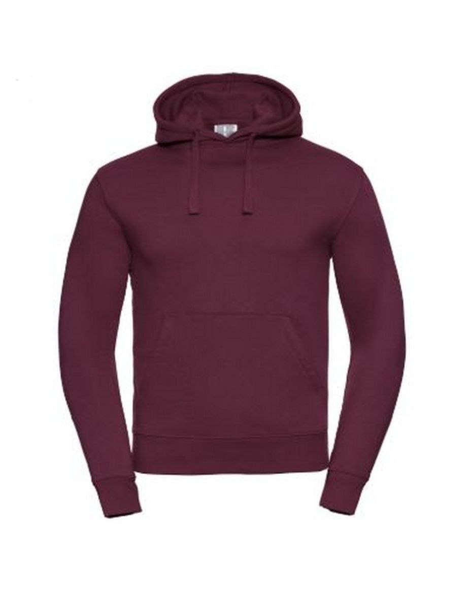 Russell Mens Authentic Hooded Sweatshirt / Hoodie - Burgundy