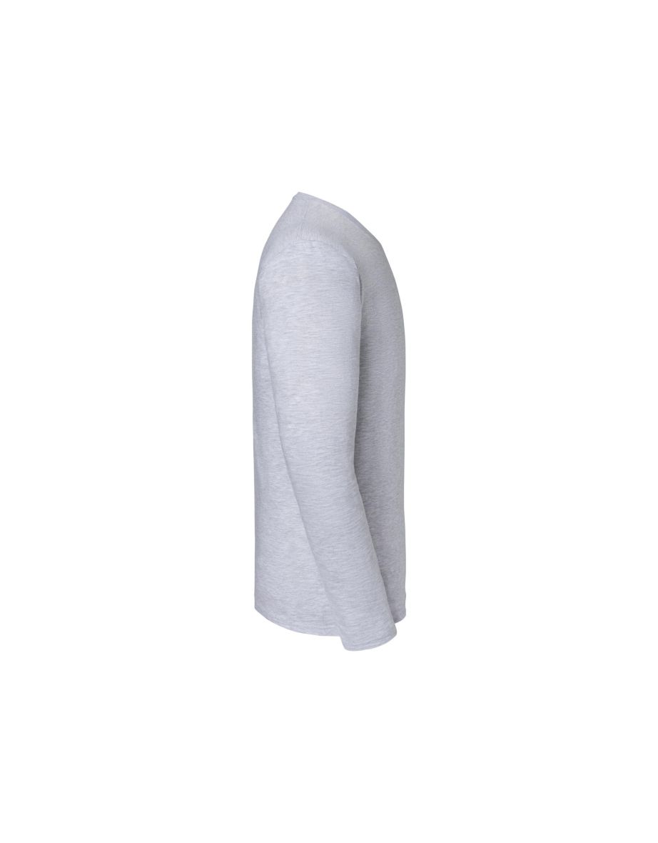 Fruit of the Loom Mens Iconic Premium Long-Sleeved T-Shirt - Heather Grey