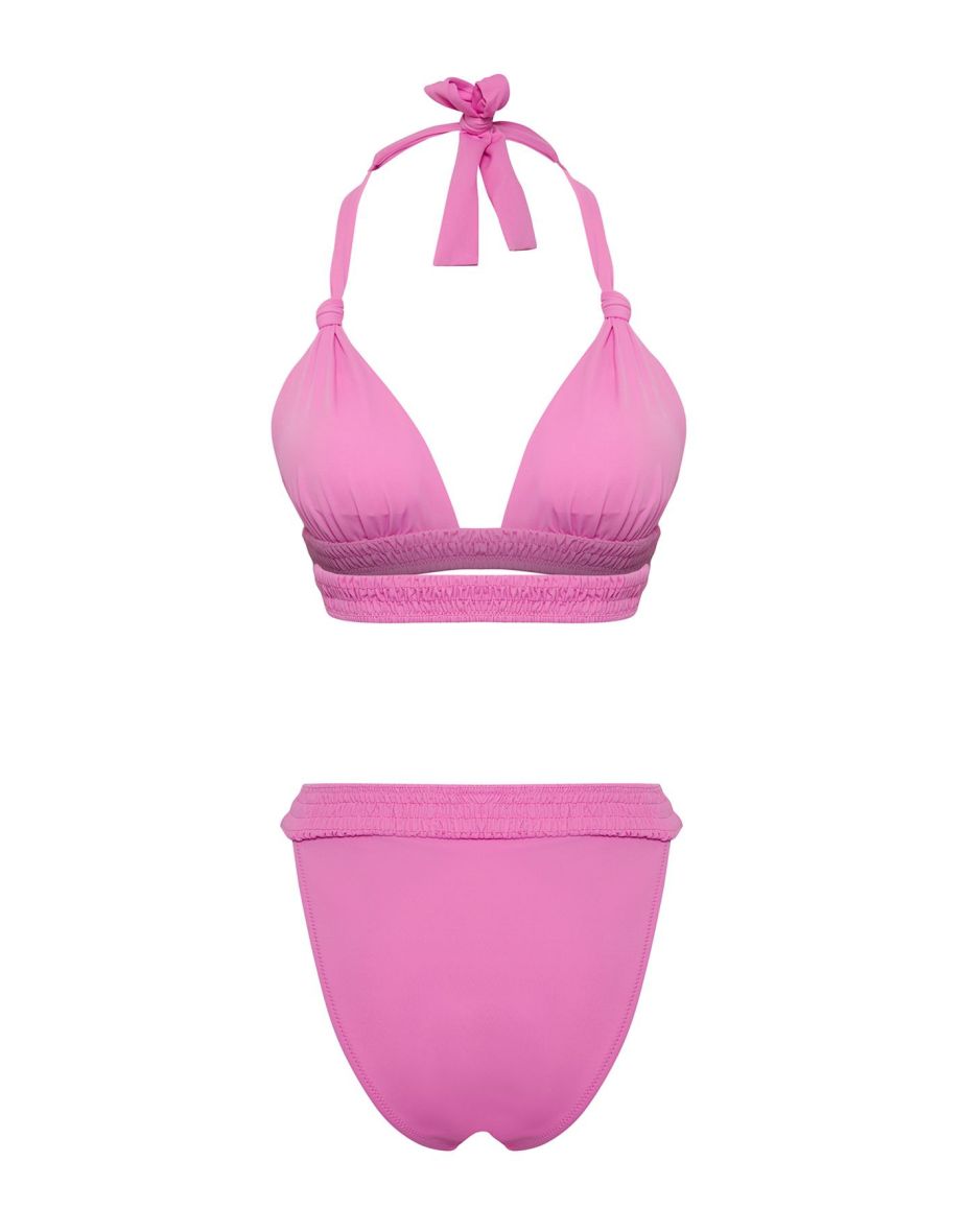 Pink Triangle Regular Bikini Set - 5