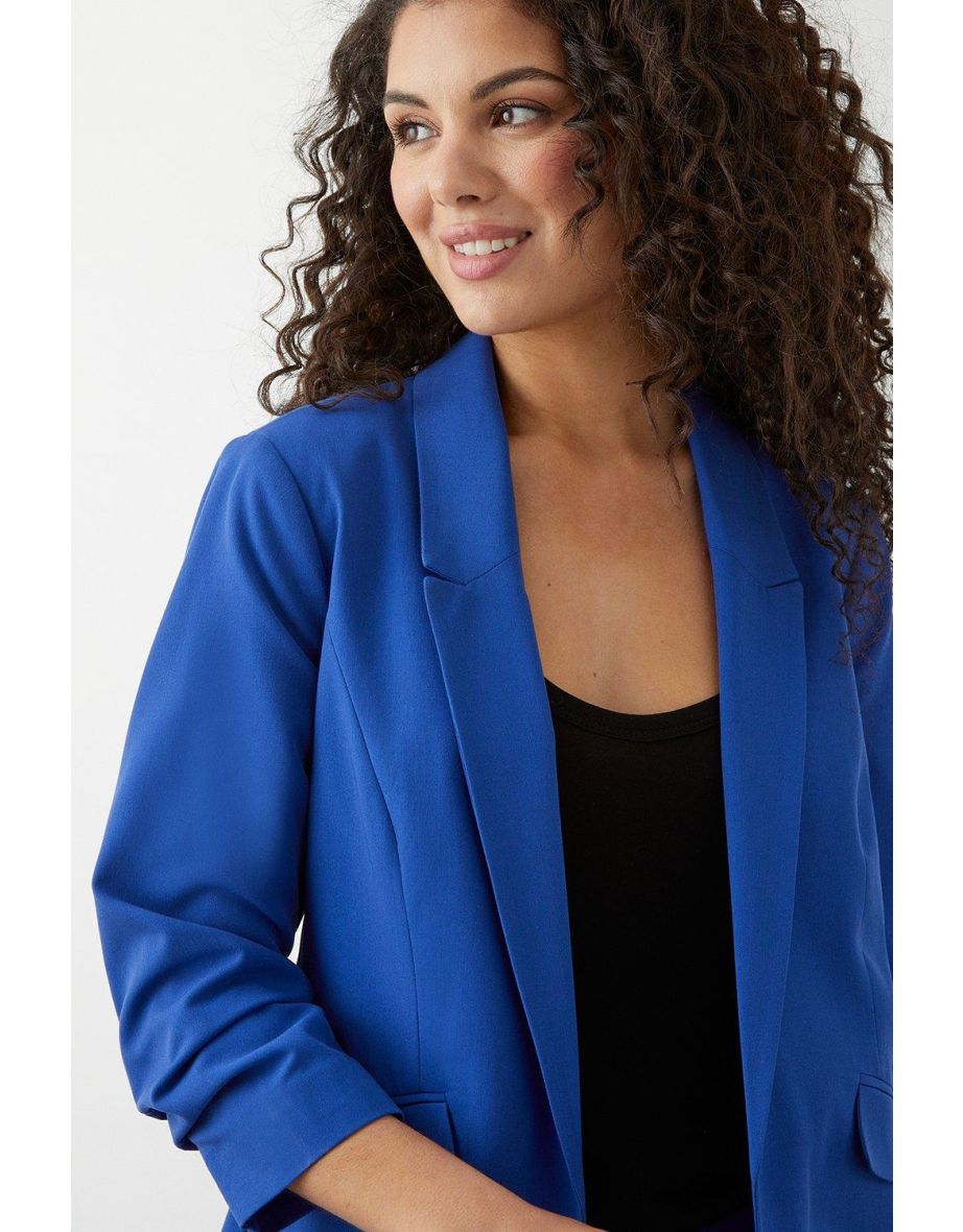 Ruched Sleeve Blazer - 3