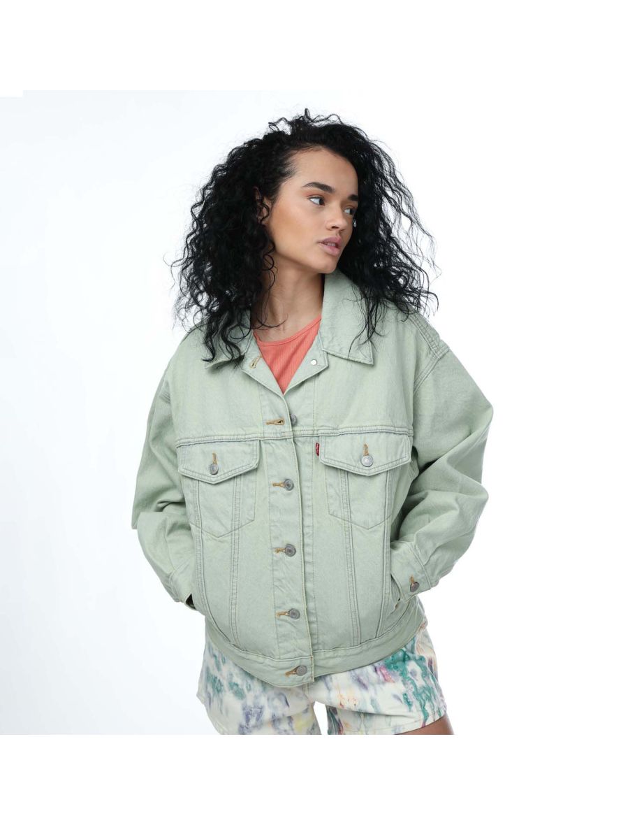 Women's Levis 90's Trucker Jacket in Green