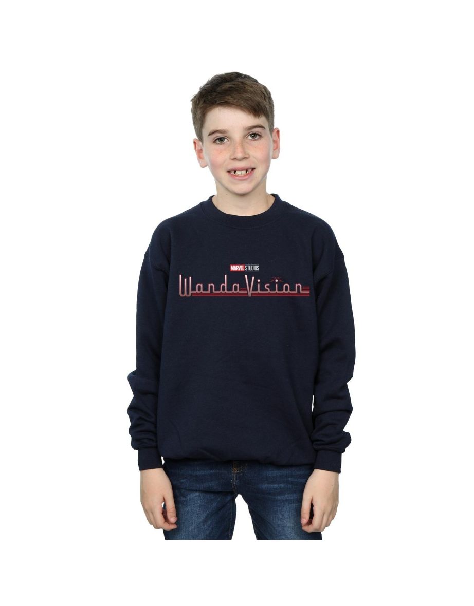 Marvel Boys WandaVision Logo Sweatshirt - Navy Blue