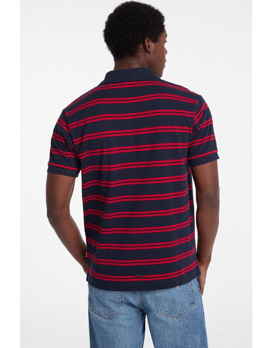 Guess Stripe Polo Tee Red - 3