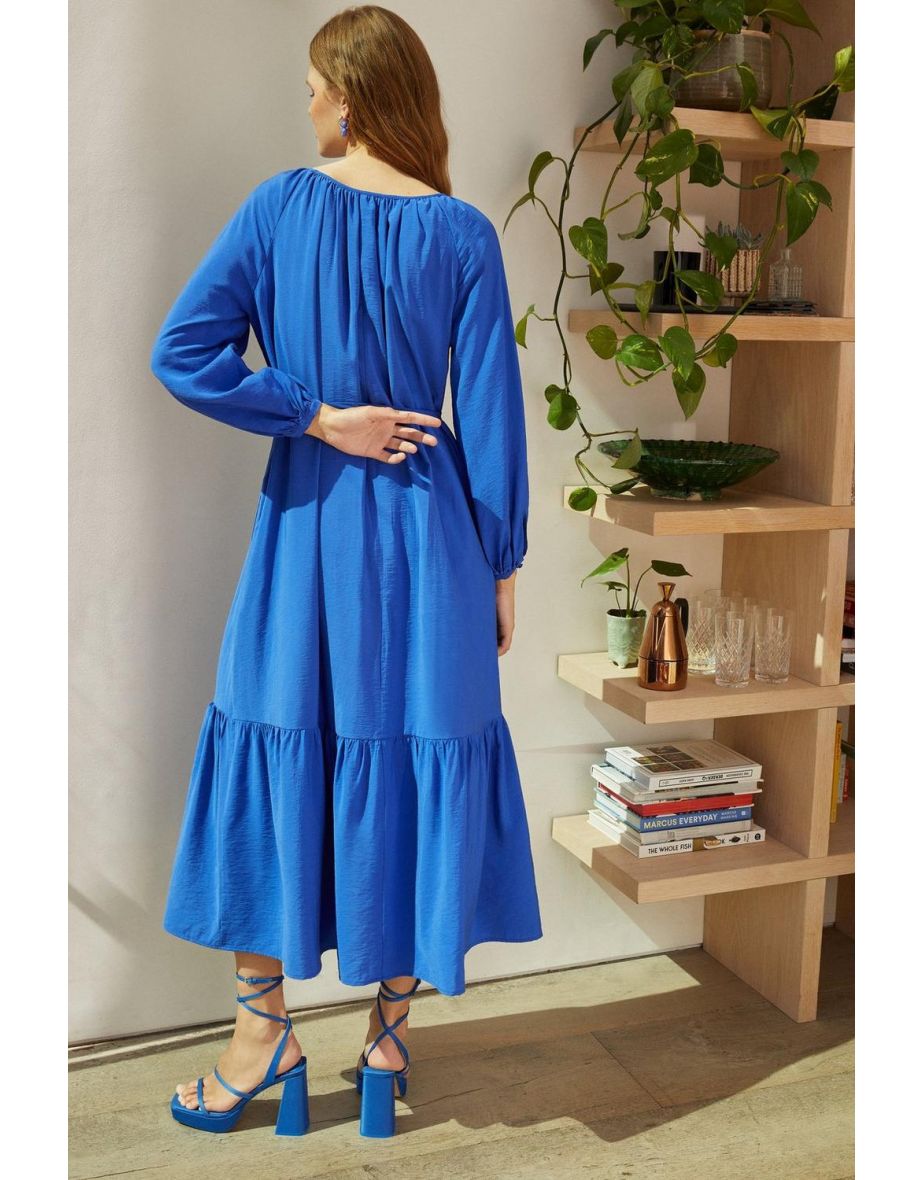 Textured Smock Maxi Dress - 2